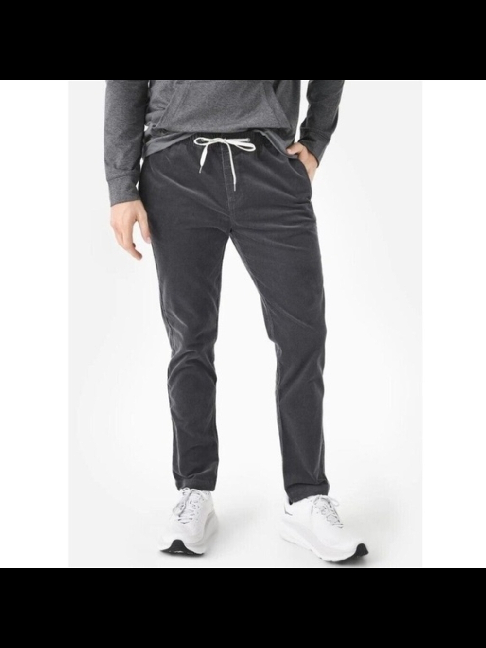 Vuori Men's Optimist Corduroy Pants in charcoal gray Size XXL